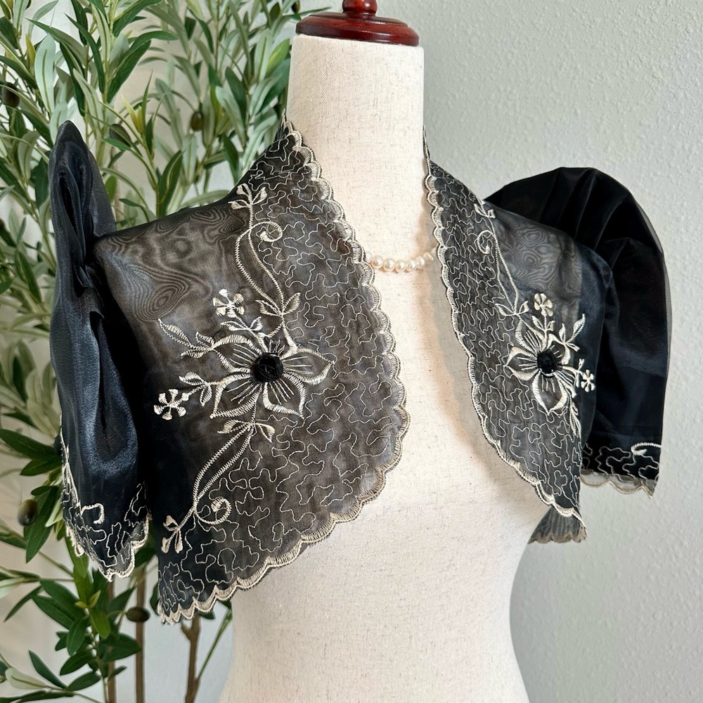 Black Organza Terno Sleeve Filipiniana Bolero 🖤